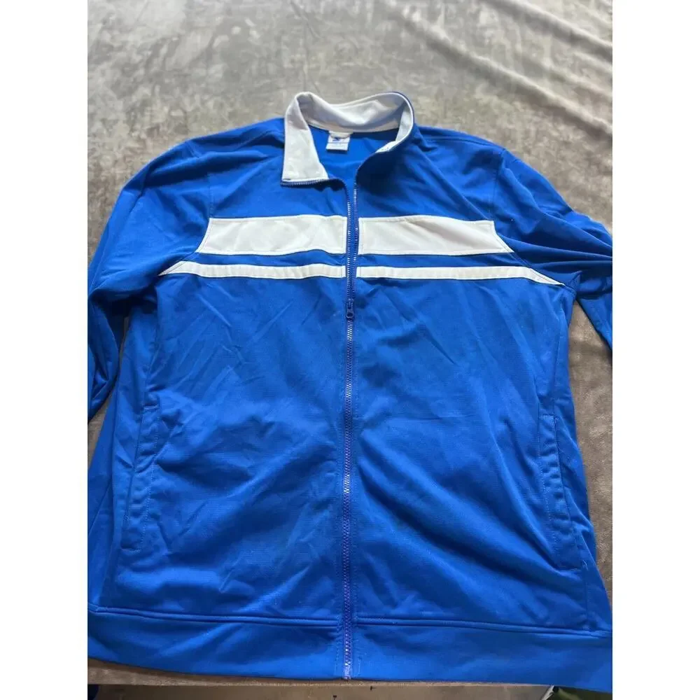 Starter Track Warm Up Jacket Full Zip Blue White XL‎